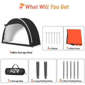 PZT Multi use storage shed for tools, mower, toys and more