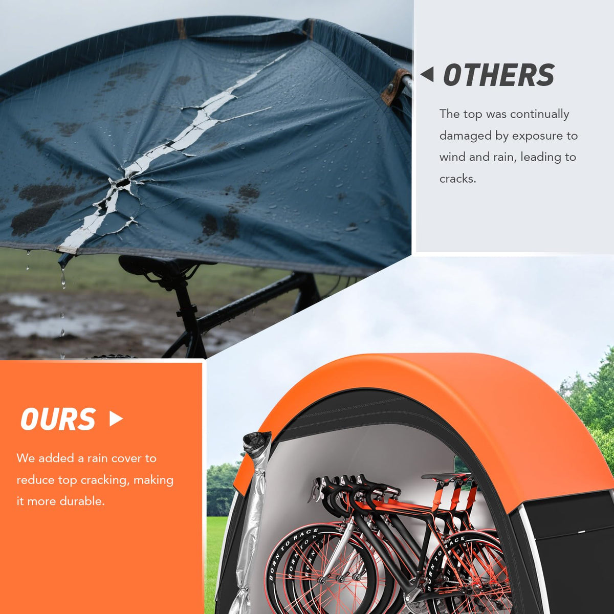 PZT Two way zipper with wind shield minimizes water intrusion during rain