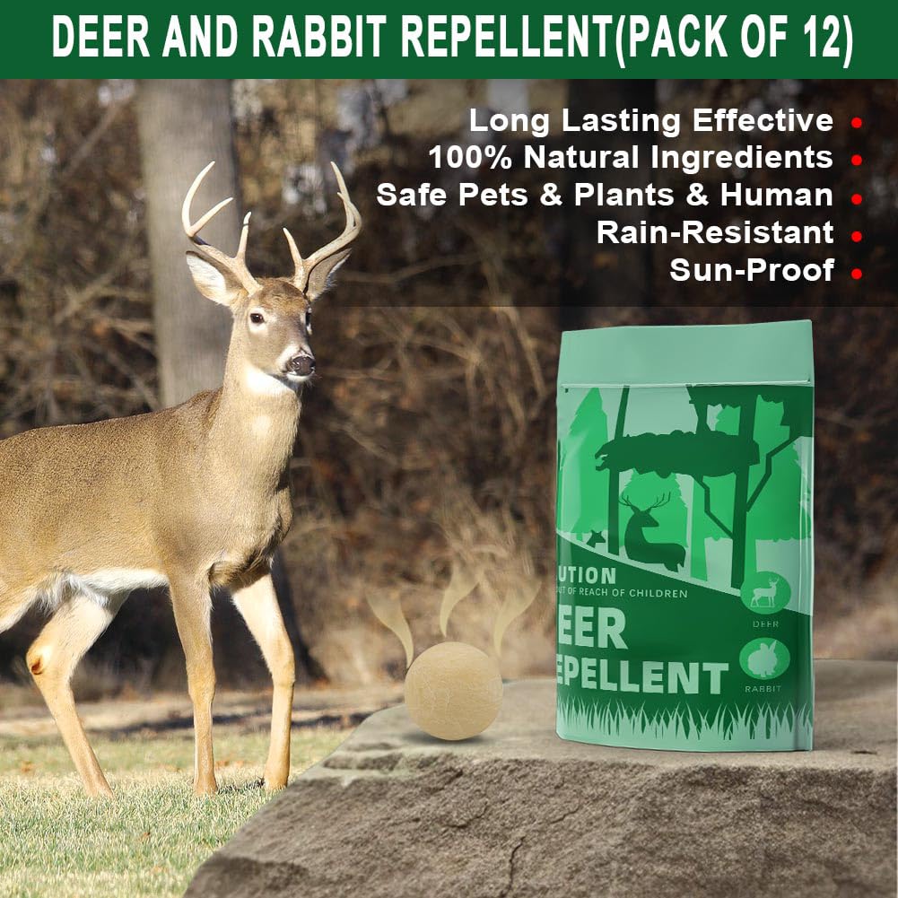 pzwmmsse hang-on-tree setup deters deer with easy placement