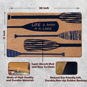 Qabliqo lake decor door mat blends style with practical dirt control