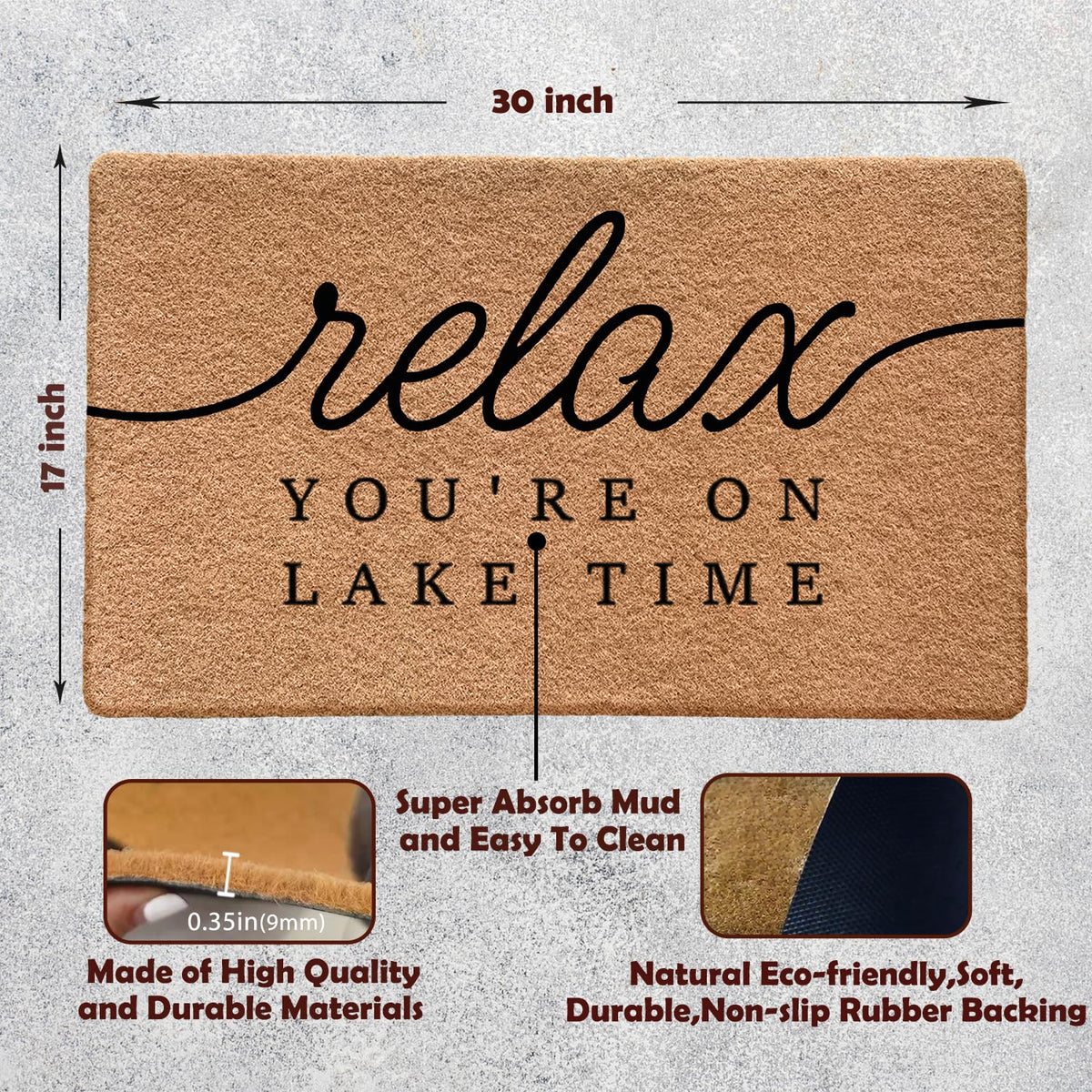 Qabliqo nautical welcome mat adds personal style and entryway charm.