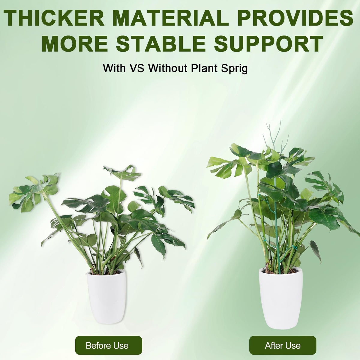 Qaobo outdoor use stakes stand up to weather while supporting stems.