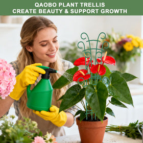Qaobo houseplant trellis with elegant design blends with foliage.
