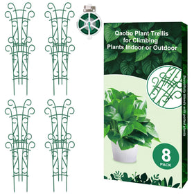 Qaobo indoor plant trellis stackable design supports climbing vines with durable plastic.