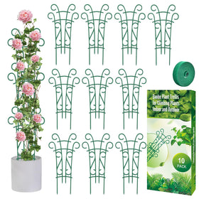 Qaobo plant trellis 14-inch height supports growing climbers indoors and helps organize potted plants.