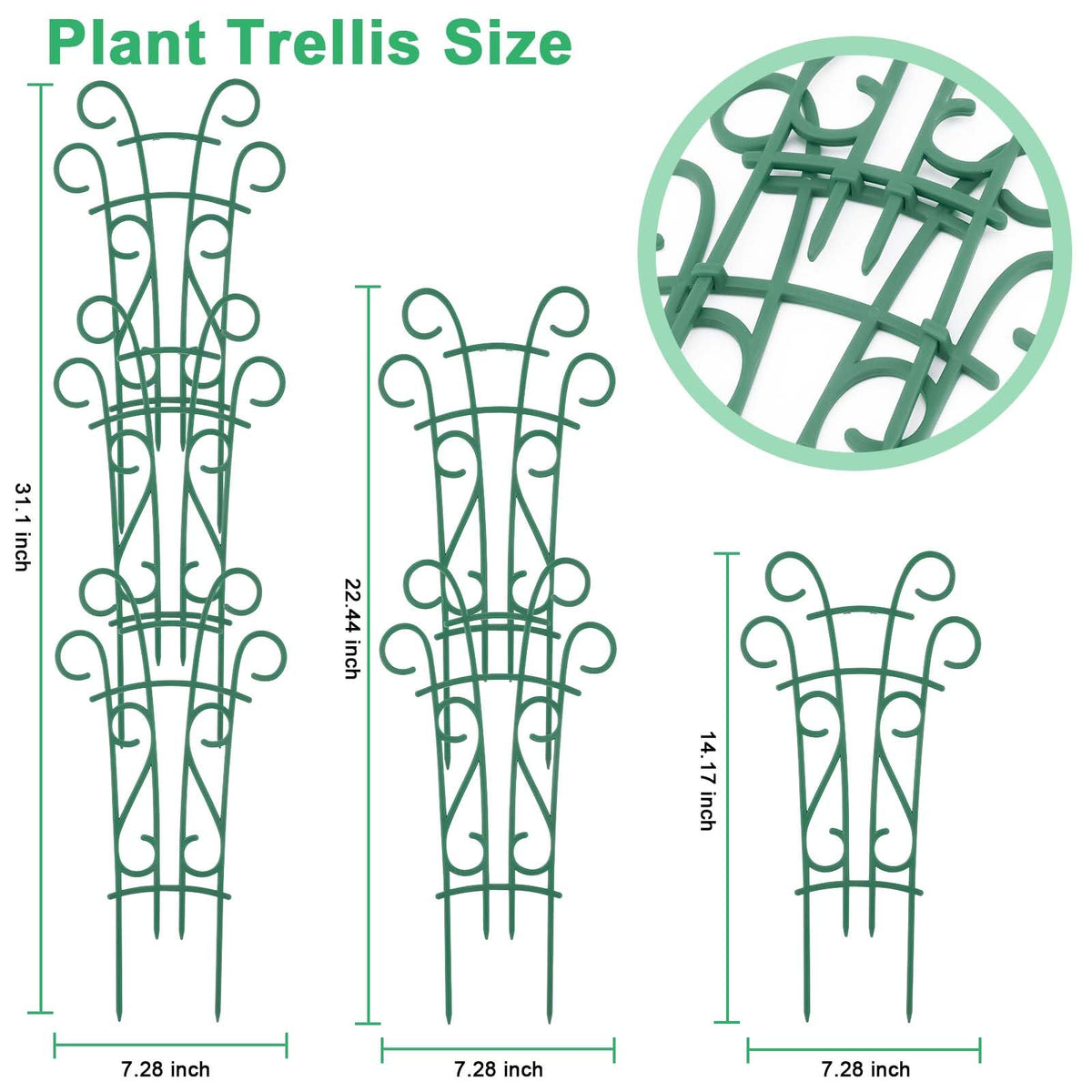 Qaobo potted plants trellis assembly allows vertical growth in compact spaces.