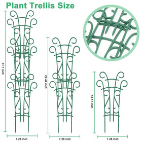 Qaobo potted plants trellis assembly allows vertical growth in compact spaces.