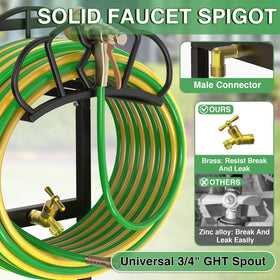 Qatsrin arched hose holder provides tidy storage for longer hoses.