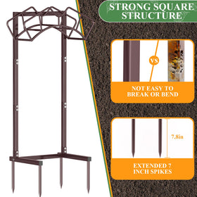 Ergonomic height enables quick hose grabbing and placement.
