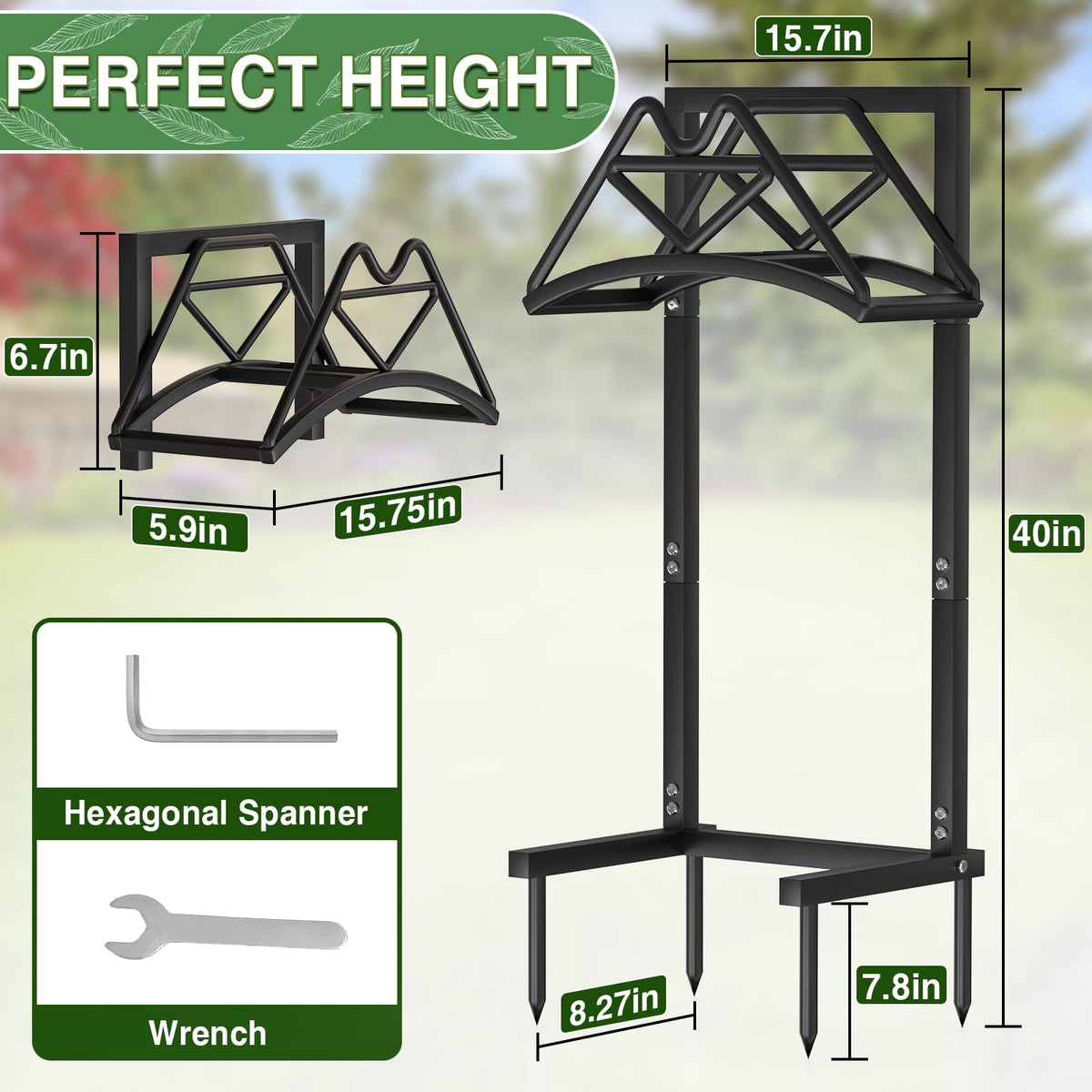 Qatsrin detachable hose holder installs in minutes for portable outdoor storage
