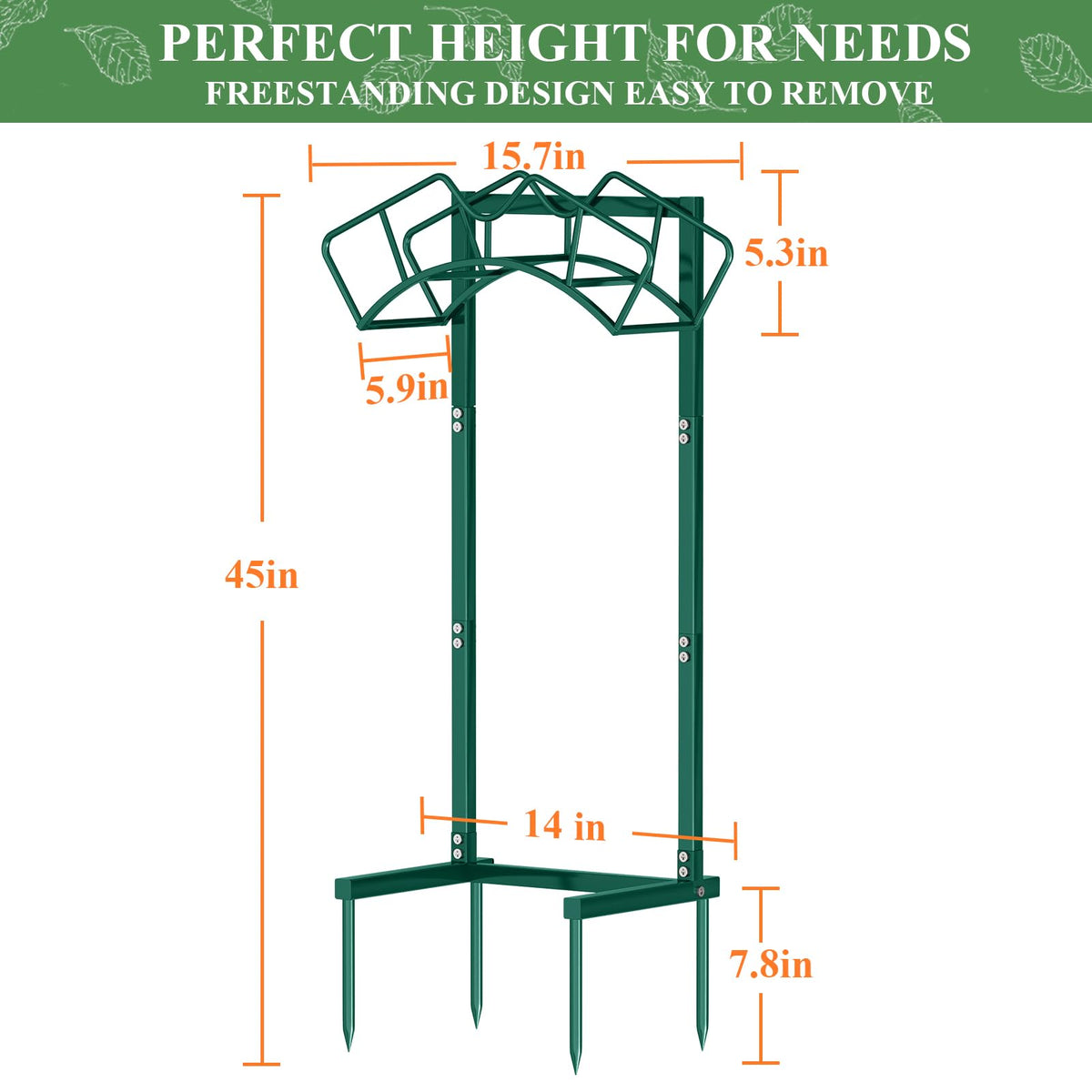 Qatsrin hose holder 160 feet capacity supports larger garden setups with single hose storage.