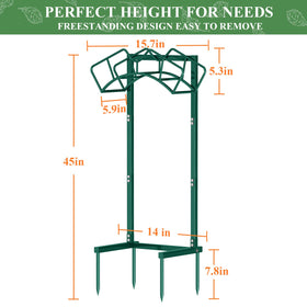 Qatsrin hose holder 160 feet capacity supports larger garden setups with single hose storage.
