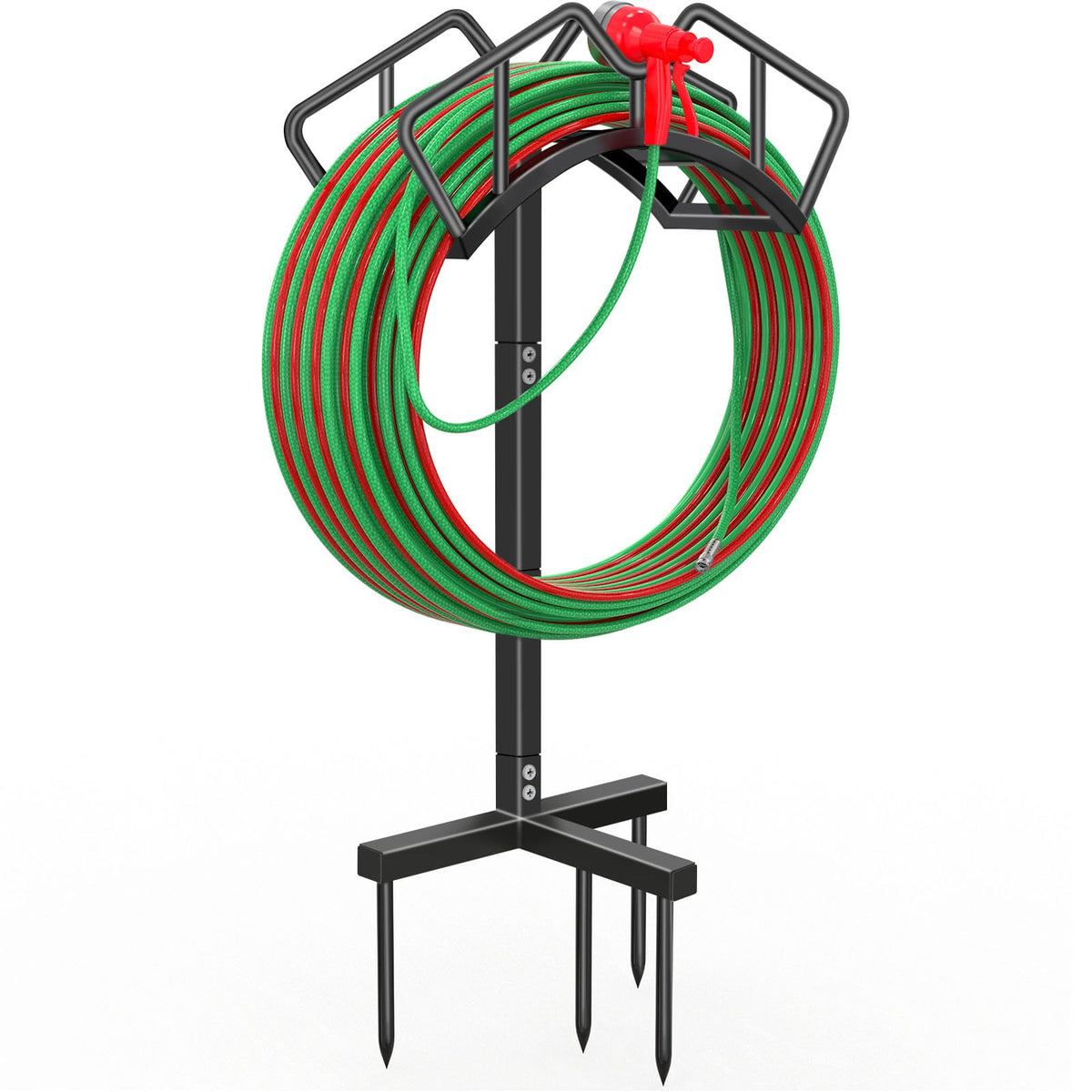 Qatsrin hose holder front view emphasizing sturdy stability for durable outdoor use