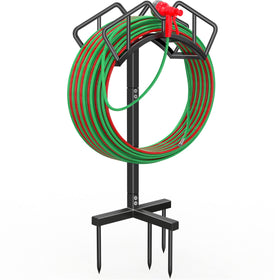 Qatsrin hose holder front view emphasizing sturdy stability for durable outdoor use