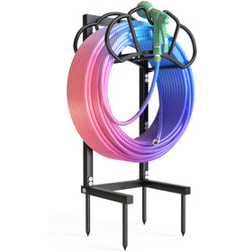Qatsrin garden hose holder with arch design for stable outdoor storage.