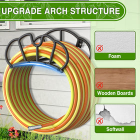 Qatsrin hose holder keeps a coiled hose neatly organized to reduce tangling