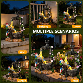 QCF gnome patio decor adds charm to porches and patios.