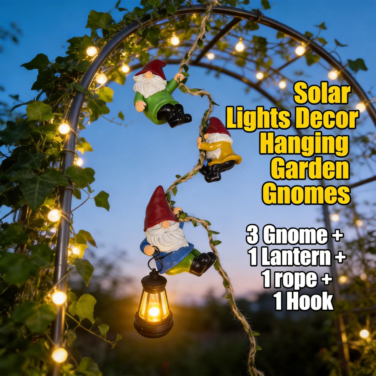 QCF gnome lights suit doors, fences, and patios for versatile decor