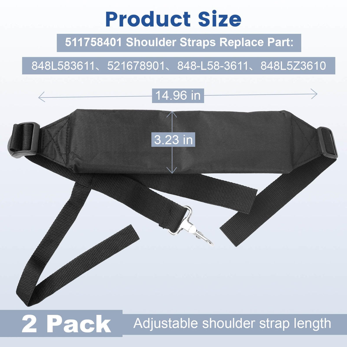 QCG replacement strap with adjustable length for comfortable RedMax backpack blowers