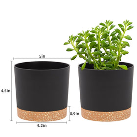 QCQHDU 2-pack modern planters for indoor and outdoor decor.