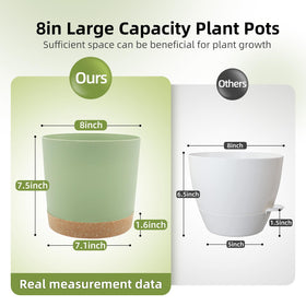 QCQHDU 2-pack planters with saucers ideal for indoor gardens