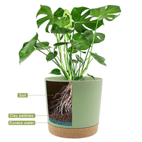 QCQHDU indoor-outdoor plant pot fits balconies, desks, and shelves for versatile display