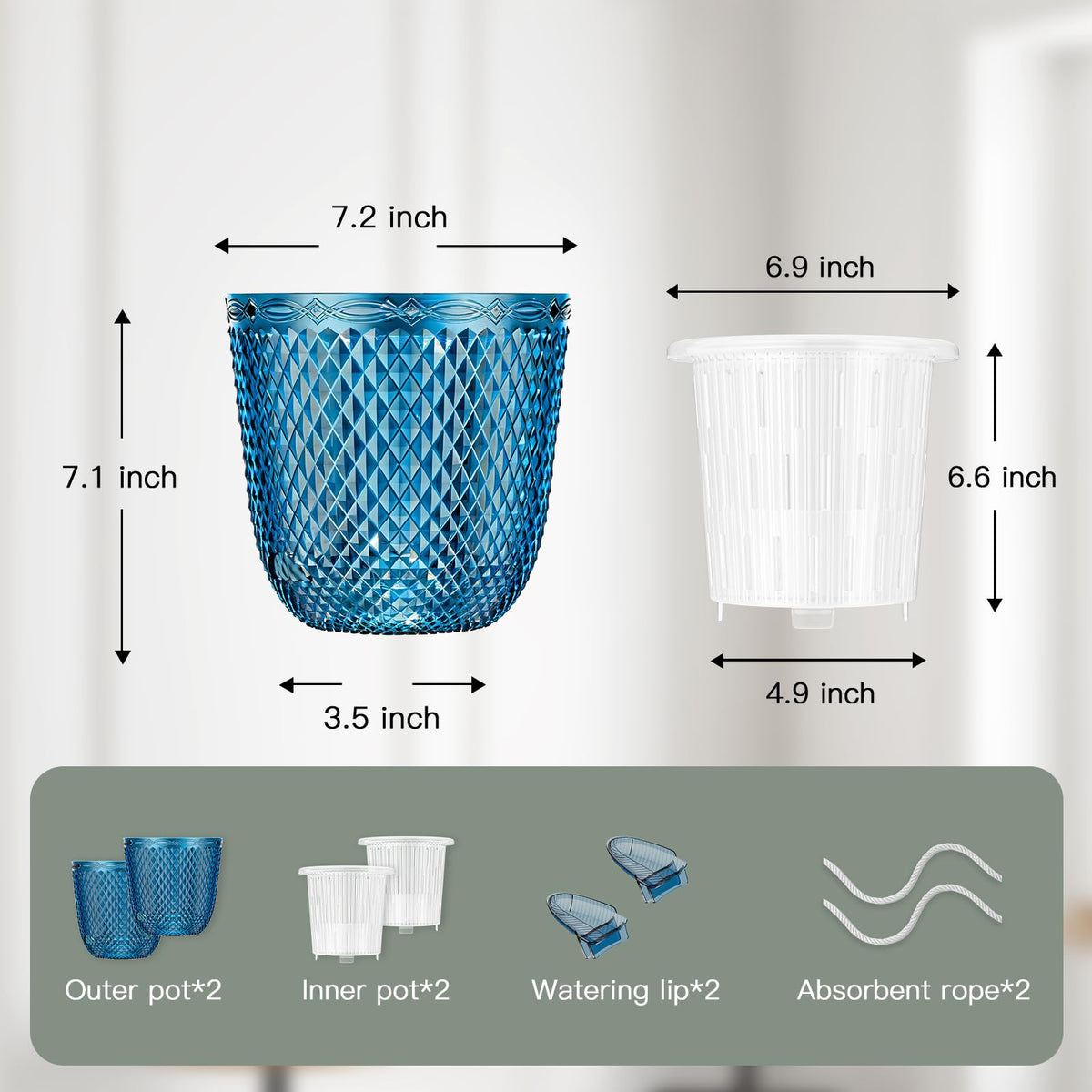 QCQHDU lightweight, durable plastic planter blends with décor.