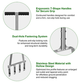 Qdreclod aerator helps reduce thatch and soil compaction for thicker turf.