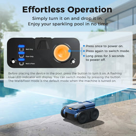 QGeeM ultrasonic AI radar guides precise cleaning around drains and edges