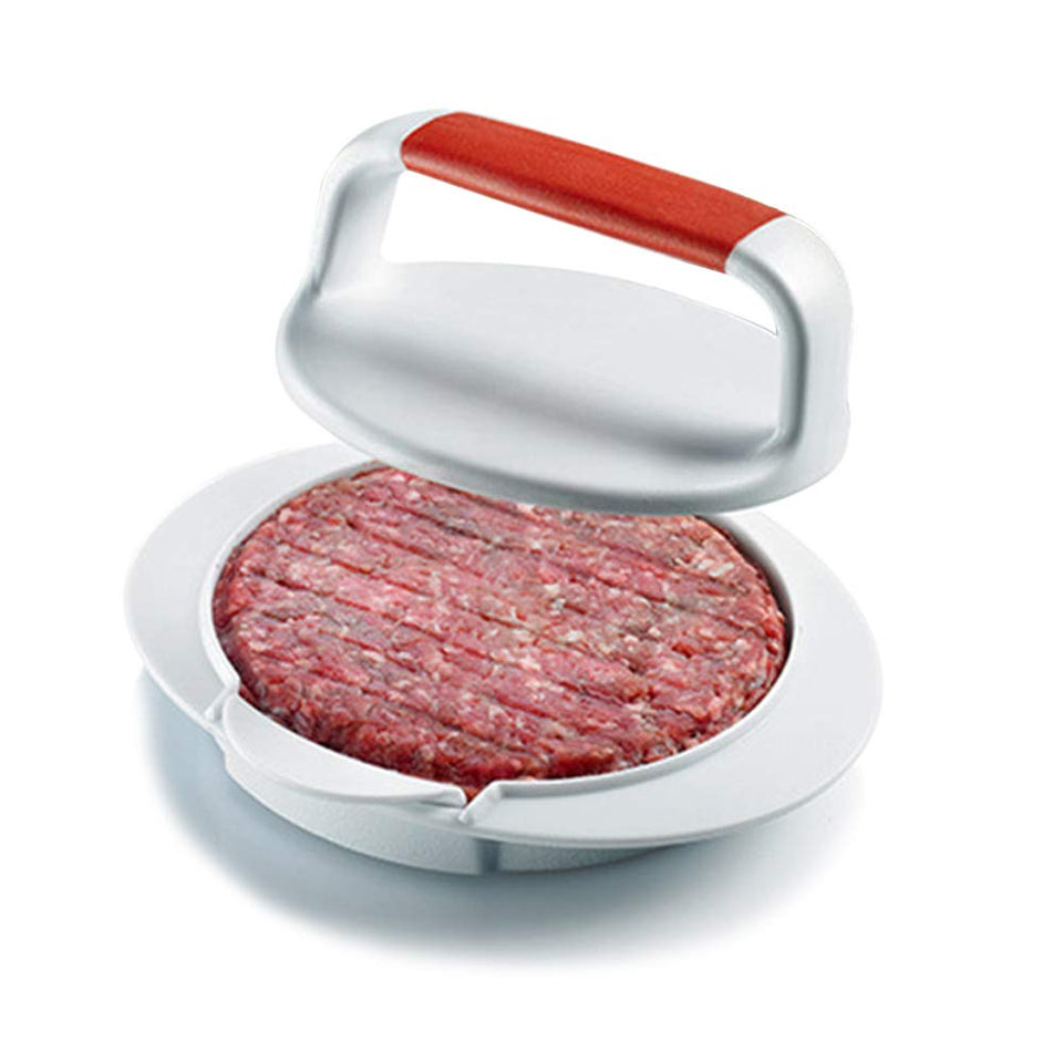 QELEG burger press top view with grooves for professional patty shaping