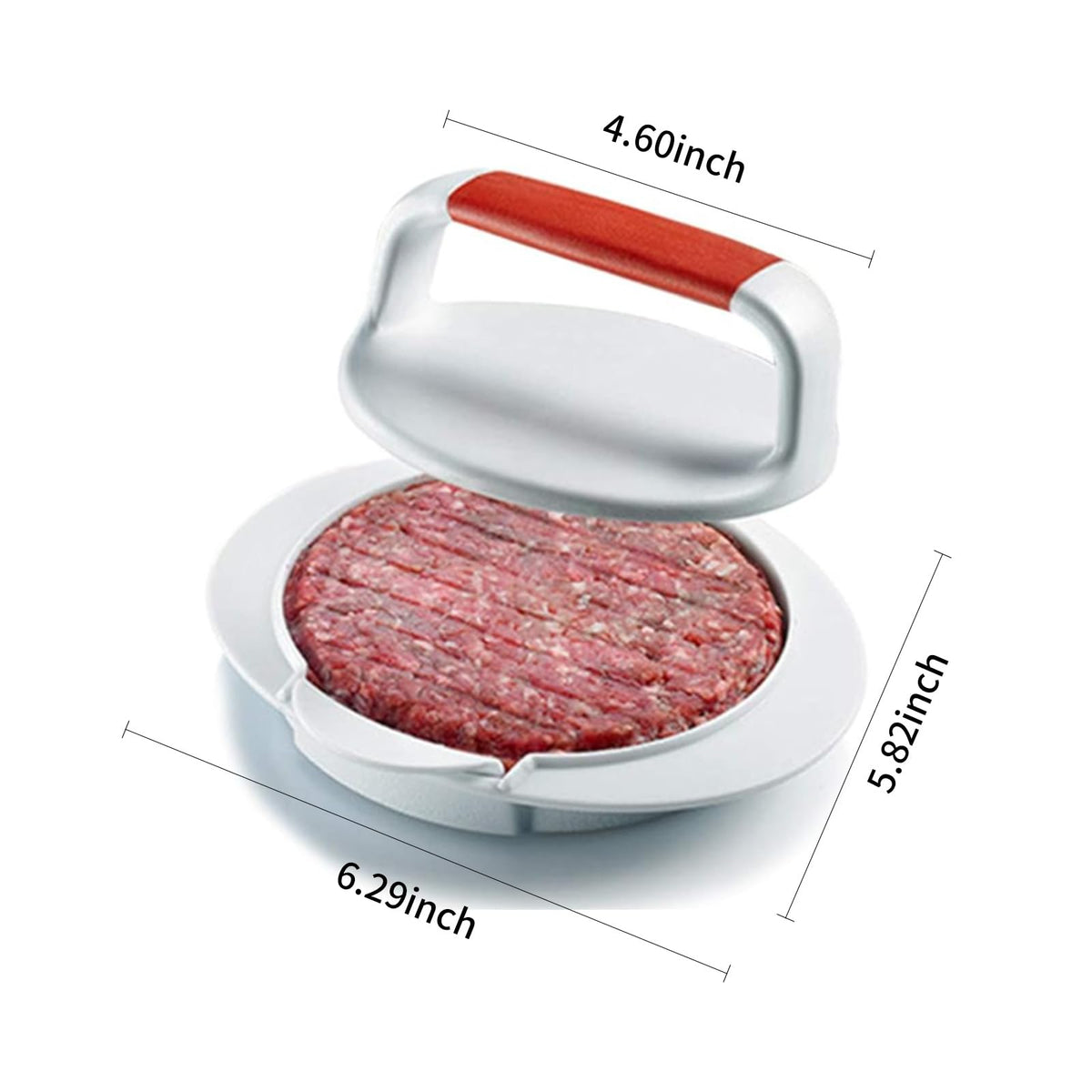 Patties ready for the grill shaped with QELEG press