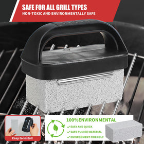 Qetumst upgraded griddle cleaning kit ergonomic-handles for comfortable grip