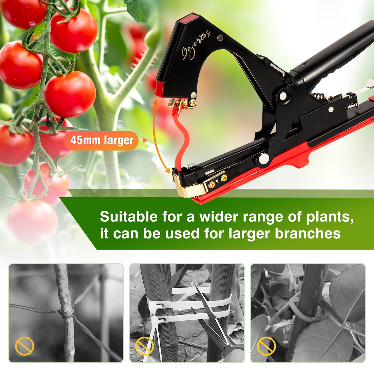 Qgerics adjustable opening allows binding width for different stems.