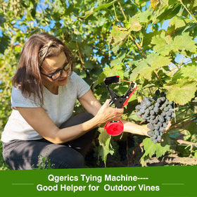 Qgerics complete kit includes tapes and staples for versatile gardening tasks.