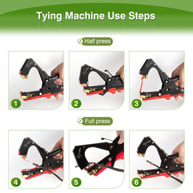 Qgerics box includes staples and tape for quick plant tying projects.