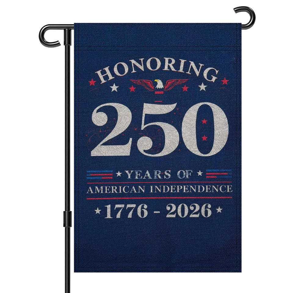 QGWJEKUI 250th anniversary flag with eagle emblem for outdoor display.