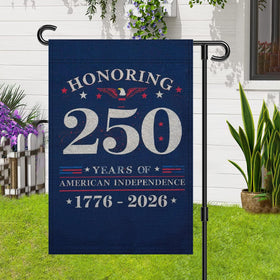 QGWJEKUI double-sided linen flag visible from both sides in your yard.