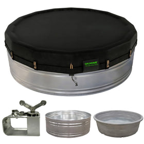 QH.HOME 8ft round stock tank cover ready to install for quick protection.