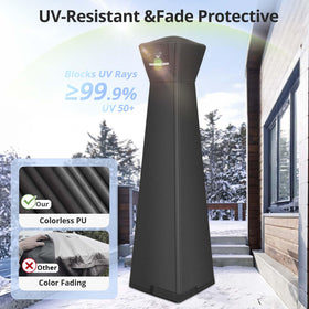 QH.HOME pyramid heater cover secure bottom with Velcro tightening
