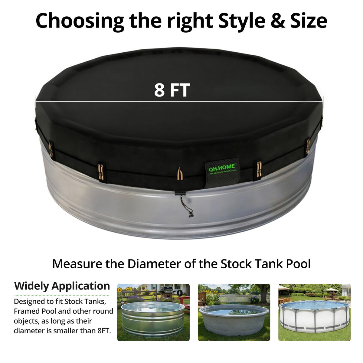 QH.HOME windproof design with winch stabilizes the cover against strong winds.