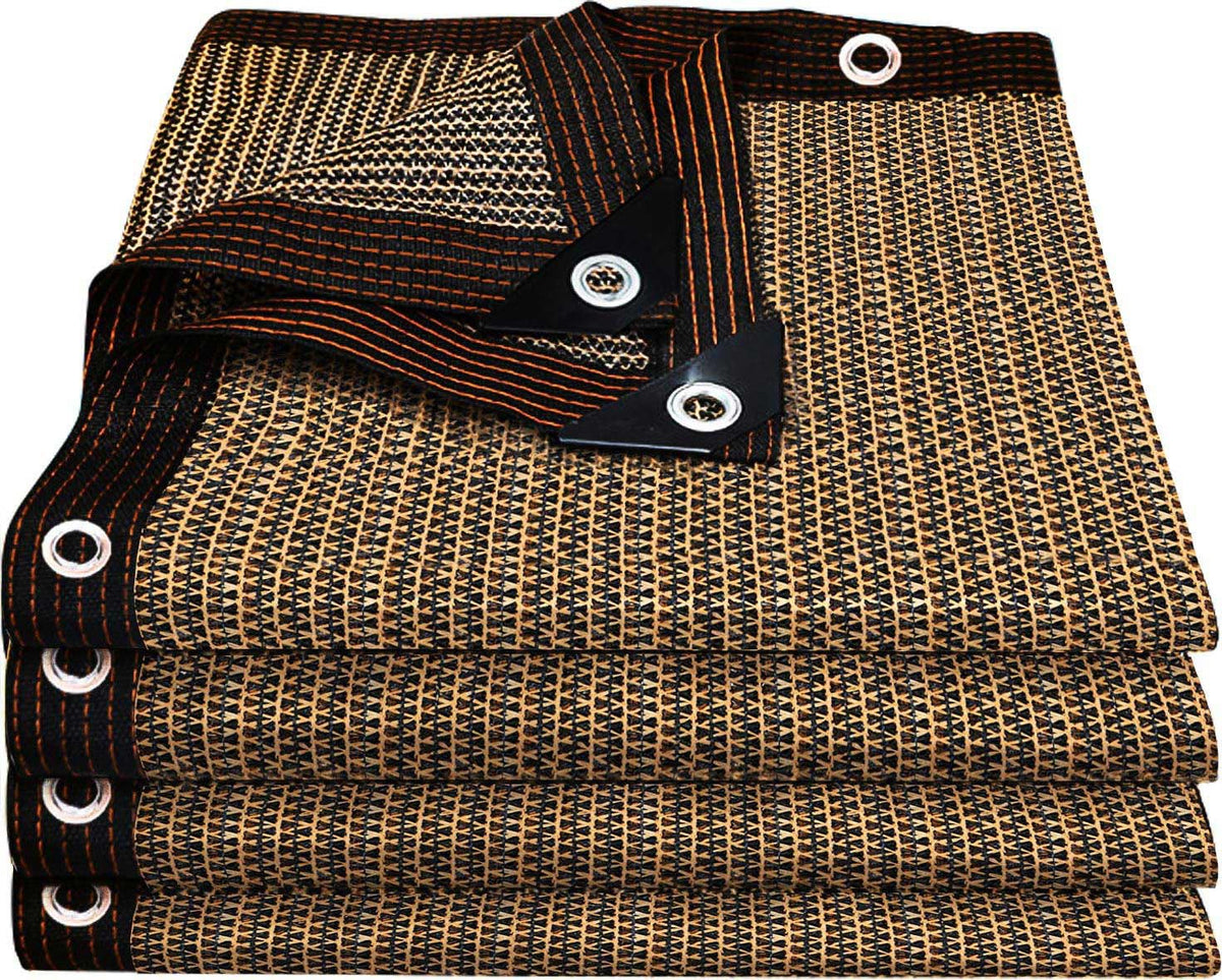 QHAIYYBF shade cloth for garden with 80% mesh blocks sun, creating cooler outdoor shade.