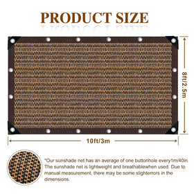 QHAIYYBF shade cloth on patio provides comfortable, cooler seating in sunny days.