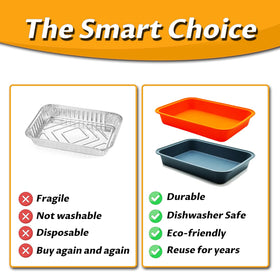 QHAND two-pack gray orange colorway displayed on grill