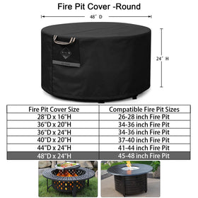 QH.HOME 600D heavy-duty oxford fabric provides durability for outdoor pits.