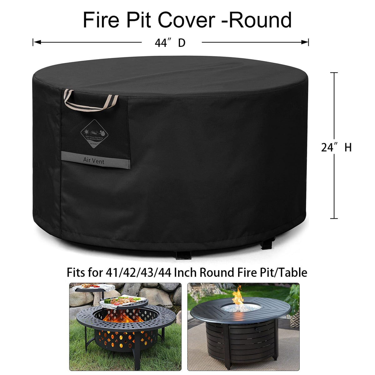 QH.HOME 600D tear-resistant fabric offers durable outdoor protection.