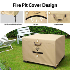 QH.HOME 738N max tension cover stored for off-season in beige color.