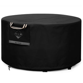 QH.HOME 40-inch round fire pit cover protects against rain and dust.