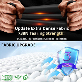 QH.HOME drawstring wind-secure cover for quick, secure placement on windy days.