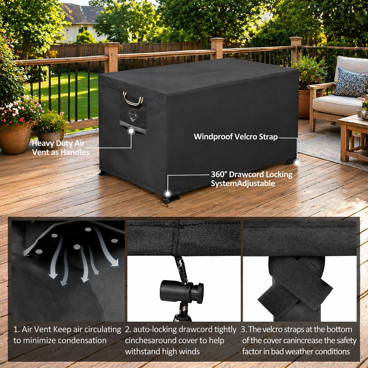 QH.HOME warranty-backed cover built to endure seasonal outdoor use.