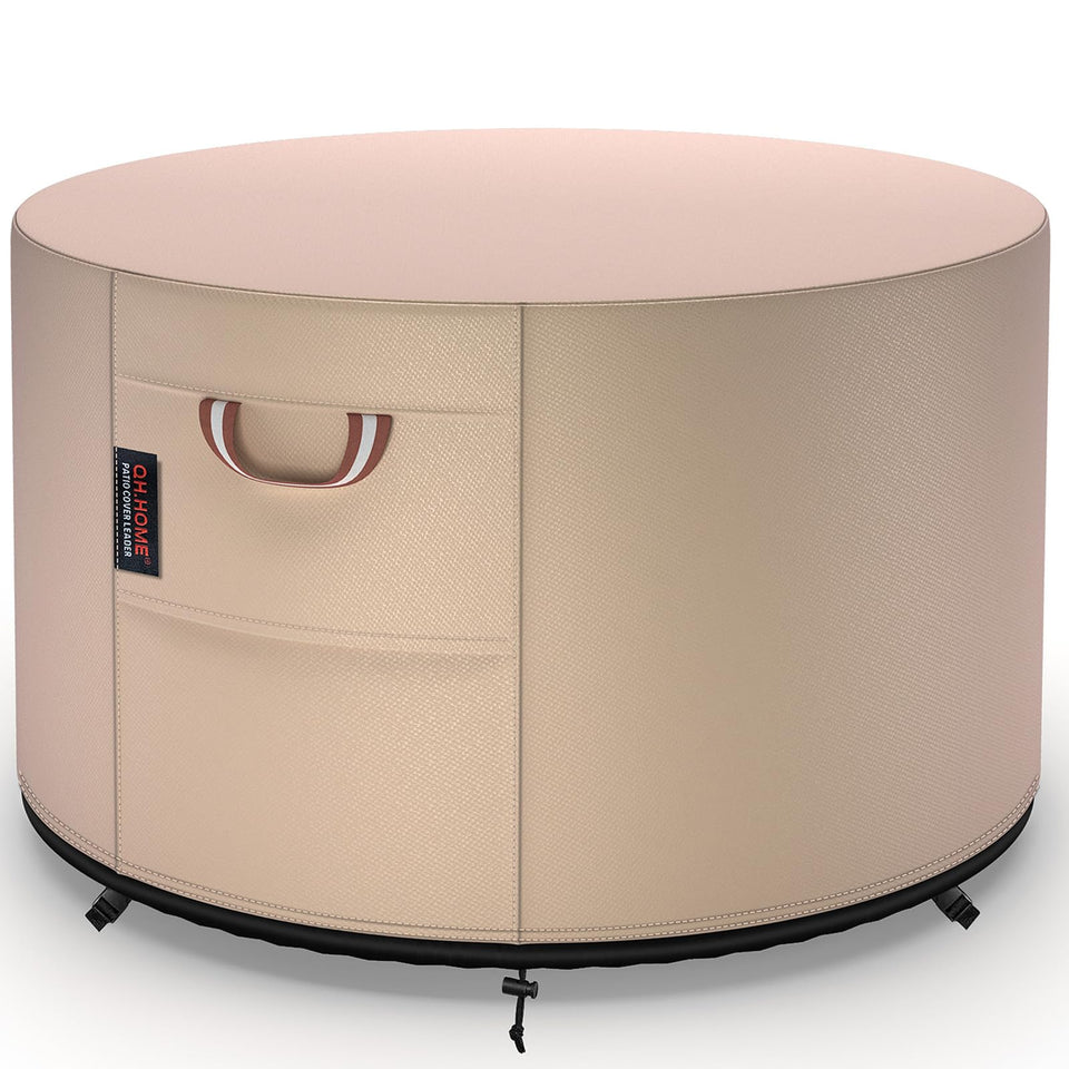 QH.HOME round fire pit cover fits 36-inch pits for outdoor protection